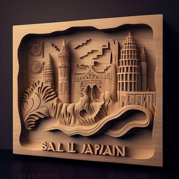 3D model Baku Azerbaijan (STL)